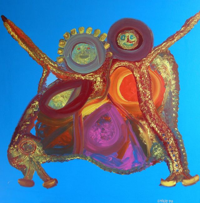 A Basque woman, oil on canvas, 100 × 100 cm, by Emilio Ruiz