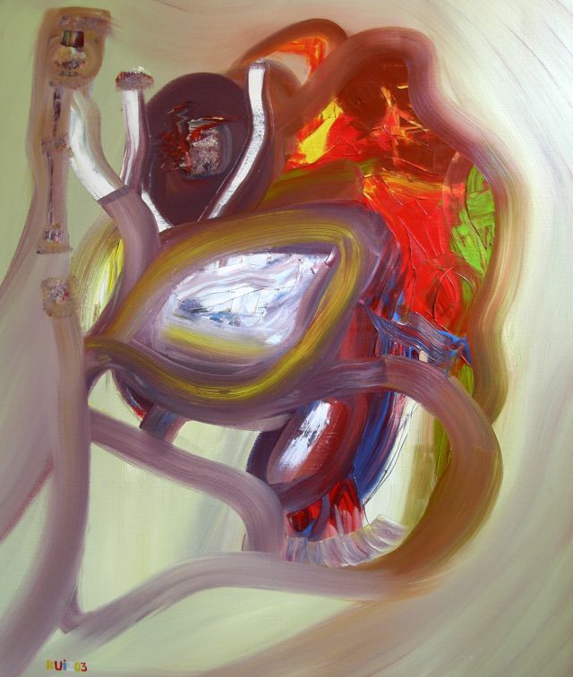 Spiritual force, oil on canvas, 100 × 120 cm, by Emilio Ruiz
