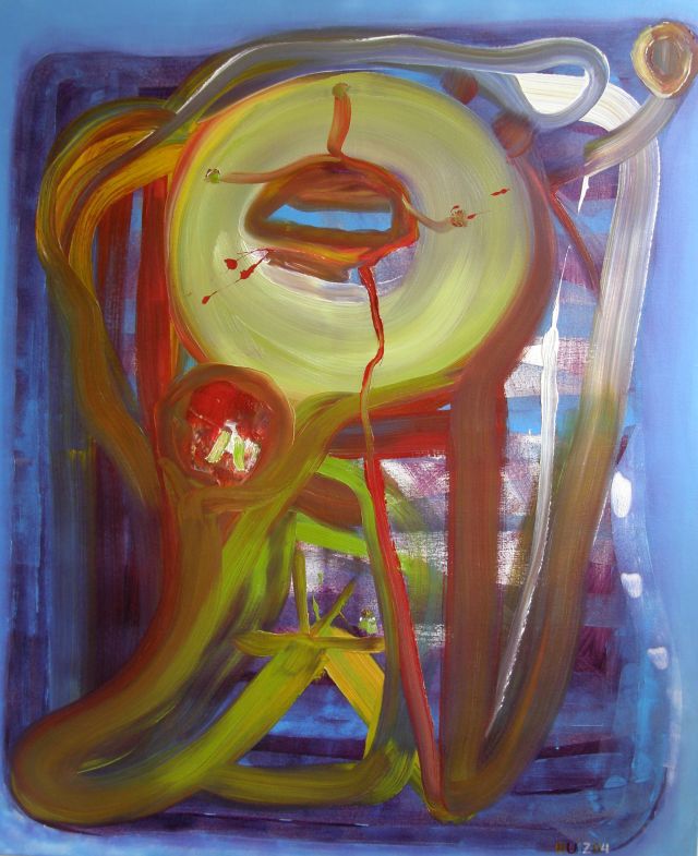 Crying a little, oil on canvas, 100 × 120 cm, by Emilio Ruiz
