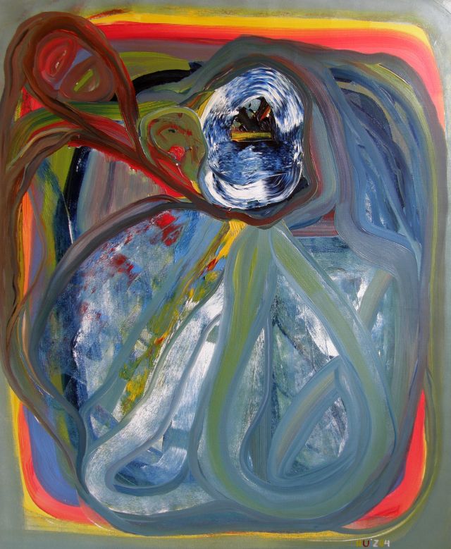 Migraine, oil on canvas, 100 × 120 cm, by Emilio Ruiz