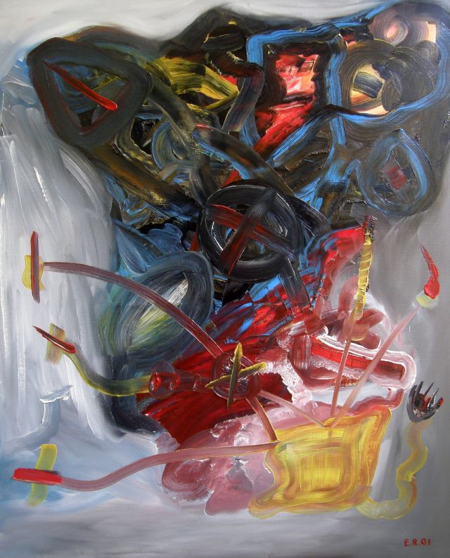 The Viking ship, oil on canvas, 100 × 120 cm, by Emilio Ruiz