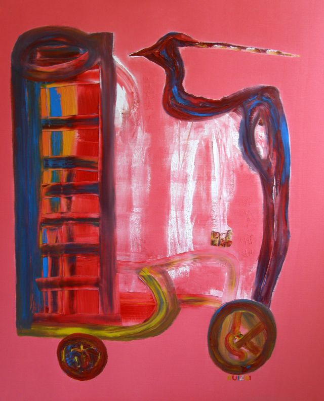Imperfect theory, oil on canvas, 100 × 120 cm, by Emilio Ruiz