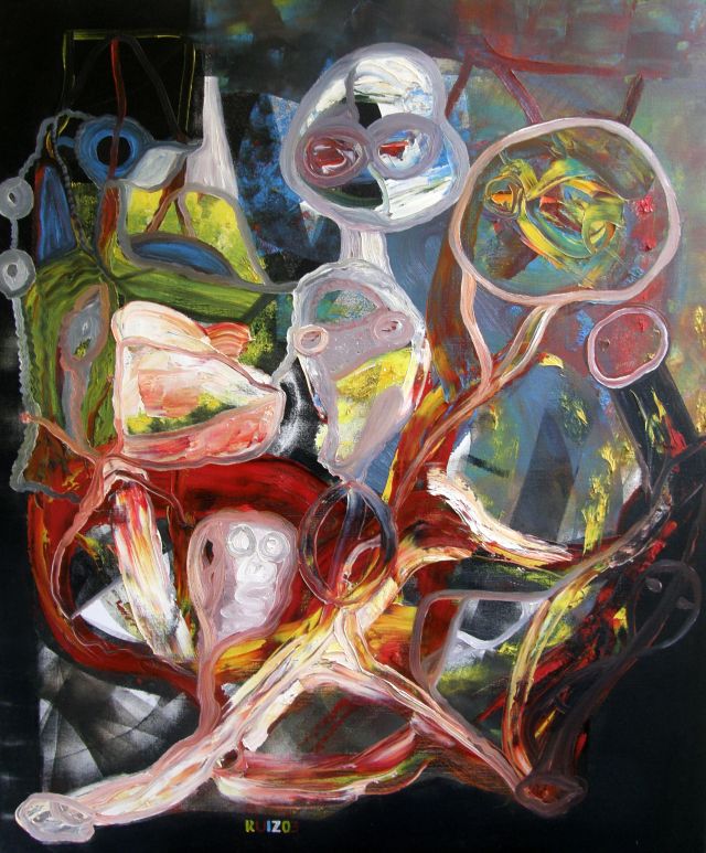 White ghost, oil on canvas, 100 × 120 cm, by Emilio Ruiz