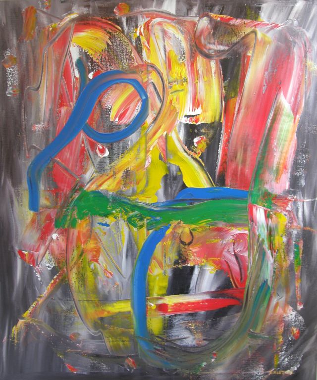 My thoughts, oil on canvas, 100 × 120 cm, by Emilio Ruiz