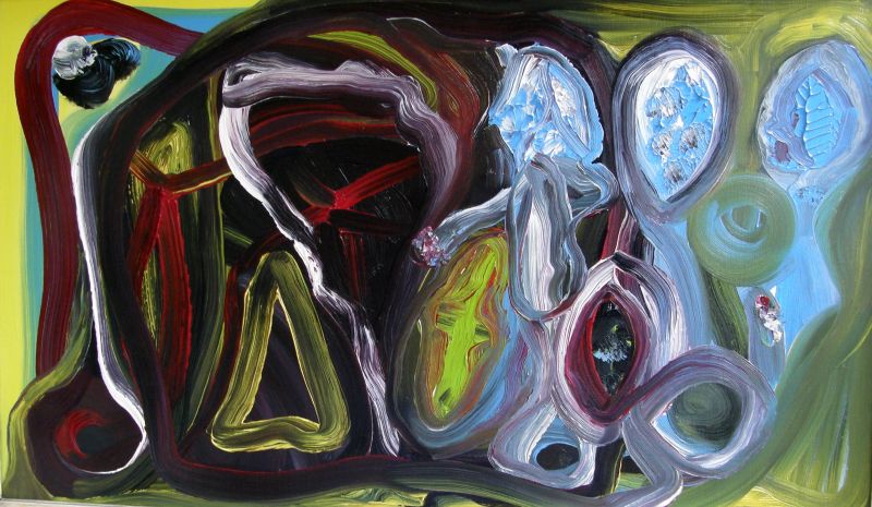 Three friends, oil on canvas, 120 × 80 cm, by Emilio Ruiz