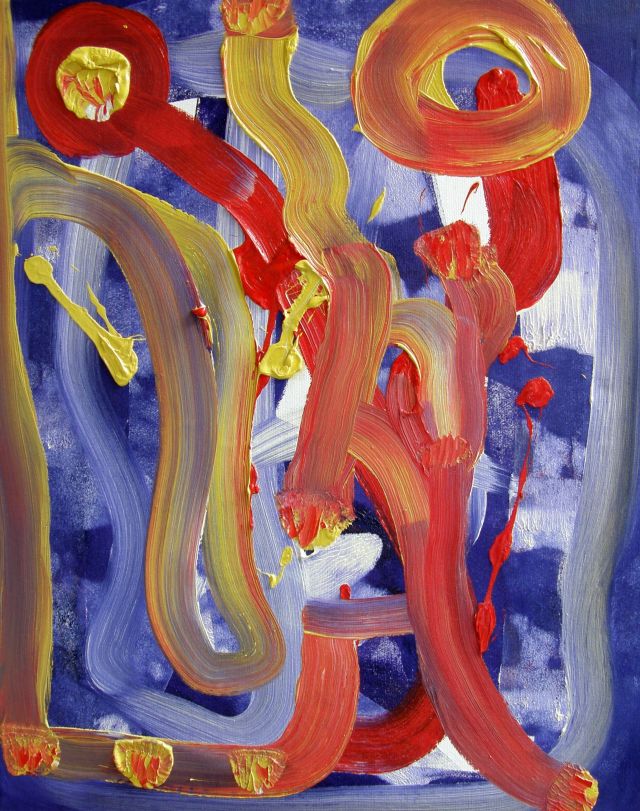 Buscando amor, óleo sobre lienzo, 30 × 40 cm, de Emilio Ruiz