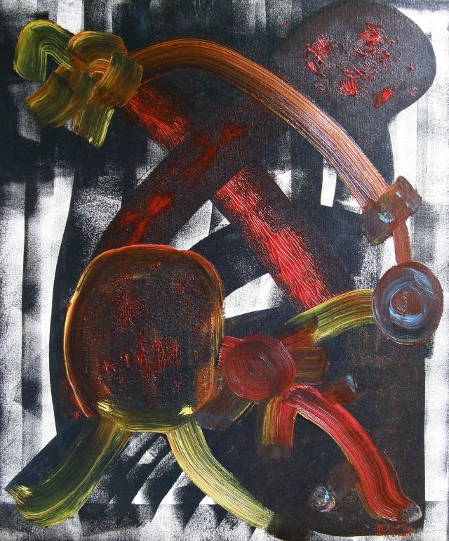 Thinking without direction, oil on canvas, 50 × 60 cm, by Emilio Ruiz