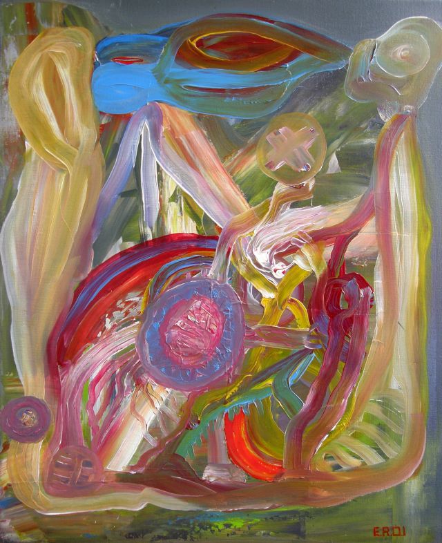Scattered ideas, oil on canvas, 50 × 70 cm, by Emilio Ruiz