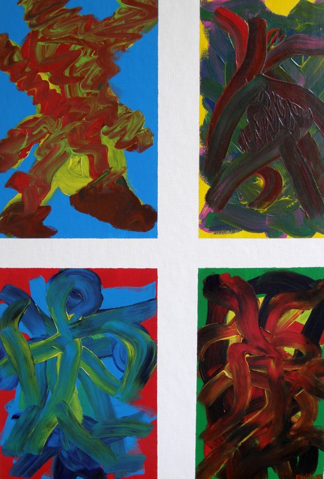 Four ideas, oil on canvas, 50 × 70 cm, by Emilio Ruiz