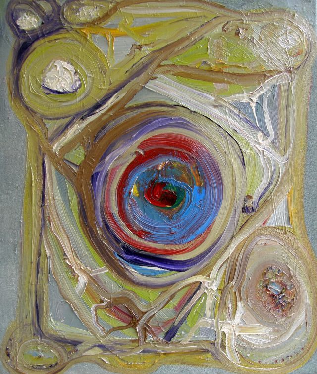 Endless circle, oil on canvas, 60 × 70 cm, by Emilio Ruiz
