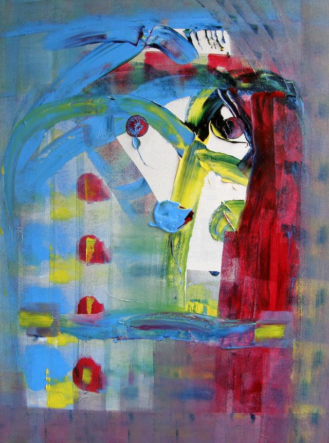 Lost gaze, oil on canvas, 60 × 80 cm, by Emilio Ruiz