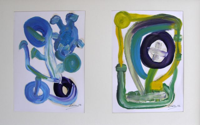 Two ideas, oil on canvas, 70 × 50 cm, by Emilio Ruiz